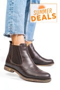 GHETE DARK BROWN PIELE NATURALA 2S7712