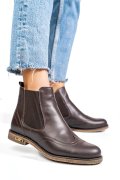 GHETE DARK BROWN PIELE NATURALA 2S7712