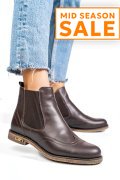 GHETE DARK BROWN PIELE NATURALA 2S7712