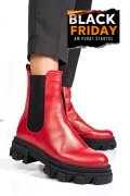 GHETE ROSII PIELE NATURALA 2S7725