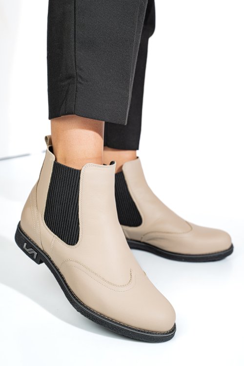 Ghete bej piele naturala 2s7712