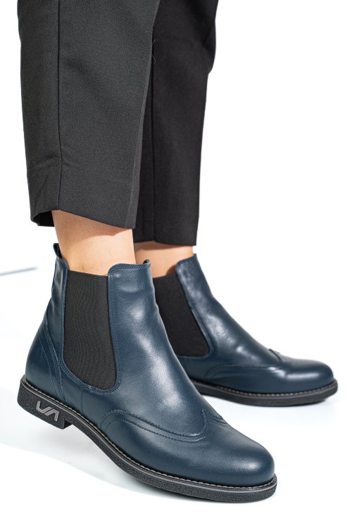 Ghete bleumarin piele naturala 2s7712