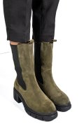 GHETE KHAKI PIELE NATURALA INTOARSA 1S770603