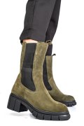 GHETE KHAKI PIELE NATURALA INTOARSA 1S770603