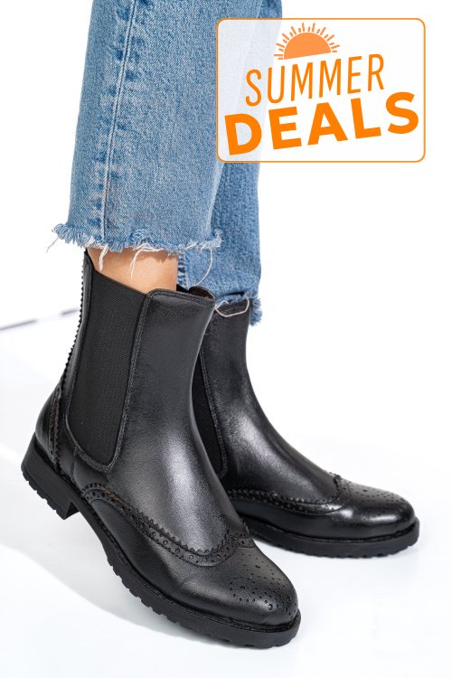 Ghete negre piele naturala 1s770795