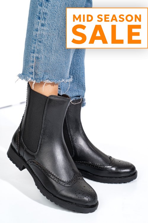 Ghete negre piele naturala 1s770795