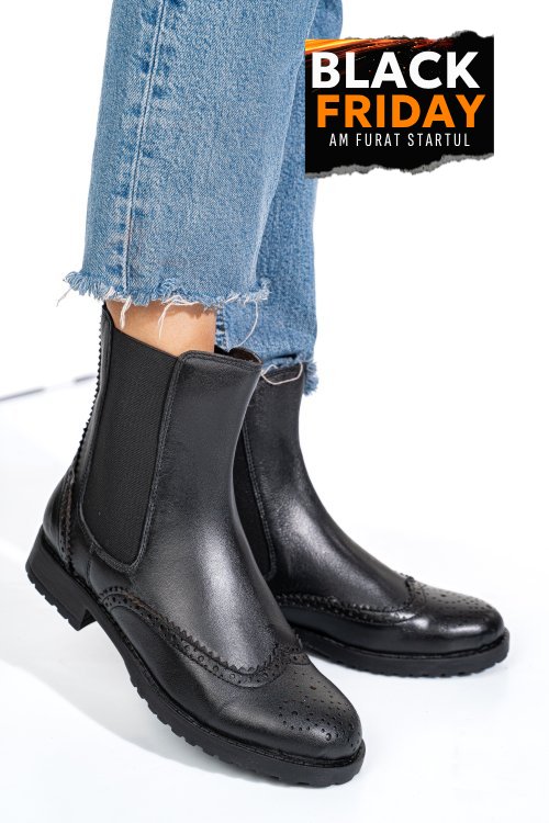 Ghete negre piele naturala 1s770795