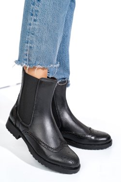 GHETE NEGRE PIELE NATURALA 1S770795