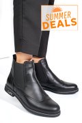 GHETE NEGRE PIELE NATURALA 2S7712