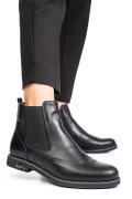 GHETE NEGRE PIELE NATURALA 2S7712