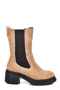 GHETE TAUPE PIELE NATURALA INTOARSA 1S770603