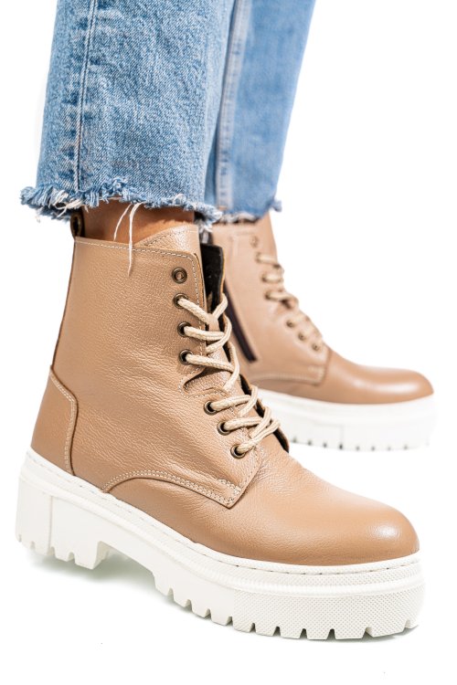 Ghete bej piele naturala npcfb003