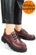 Pantofi bordo piele naturala apckd7465