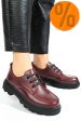 Pantofi bordo piele naturala apckd7465