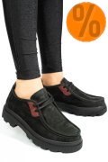PANTOFI NEGRI PIELE NATURALA NABUK APCKD-9524