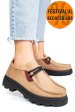 Pantofi taupe piele naturala nabuk apckd-9524