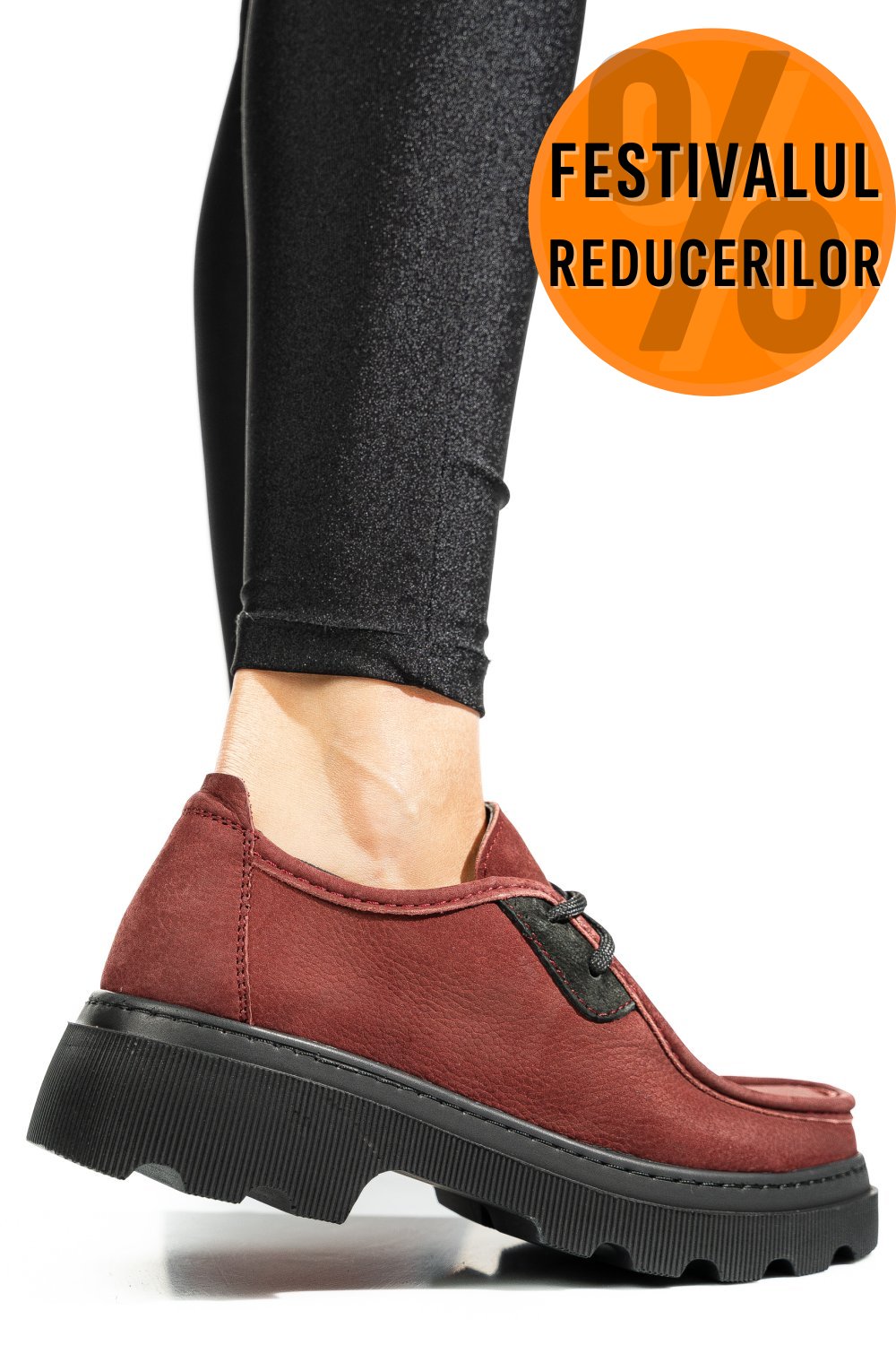 PANTOFI VISINII PIELE NATURALA NABUK APCKD-9524