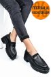 Mocasini negri piele naturala ipcbm015