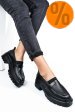 Mocasini negri piele naturala ipcbm015