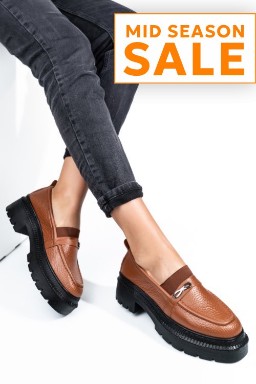 Mocasini maro piele naturala ipcbm005