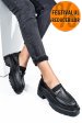 Mocasini negri piele naturala ipcbm006
