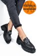 Mocasini negri piele naturala ipcbm004