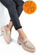 Mocasini bej piele naturala ipcbm011