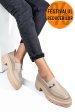 Mocasini bej piele naturala ipcbm011