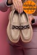 Mocasini bej piele naturala ipcbm003