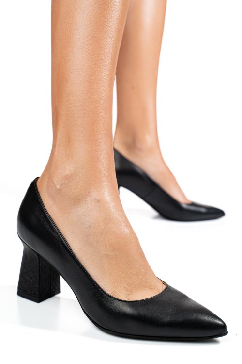 Pantofi dama guban negri piele naturala 1s77362