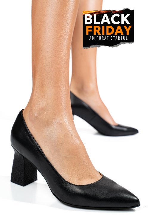 Pantofi dama guban negri piele naturala 1s77362
