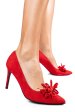 Pantofi rosii piele naturala intoarsa 1s77401