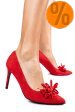 Pantofi rosii piele naturala intoarsa 1s77401