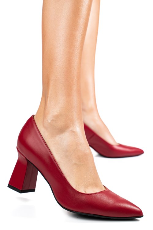 Pantofi rosii piele naturala 1s77362
