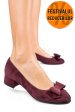 Pantofi dama guban piele naturala intoarsa bordo 3s77484