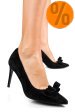 Pantofi negri piele naturala intoarsa 1s77349