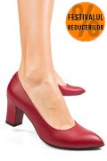PANTOFI DAMA GUBAN PIELE NATURALA ROSII 4S77292