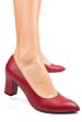 Pantofi dama guban piele naturala rosii 4s77292
