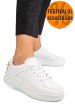 Pantofi sport white piele naturala f001-727