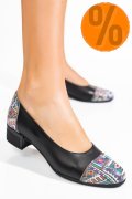 PANTOFI NEGRI COLOR PIELE NATURALA 1S77317