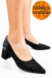 Pantofi negri piele naturala intoarsa 5s77602