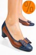 Pantofi bleumarin maro piele naturala 5s77000