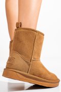 SOPRANI COUTURE, CIZME CAMEL PIELE NATURALA INTOARSA SCW421P08