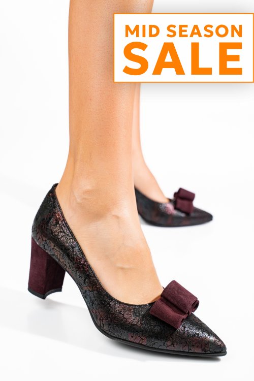 Pantofi visinii piele naturala 5s77705