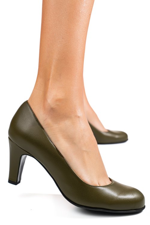 Pantofi khaki piele naturala 3s77152