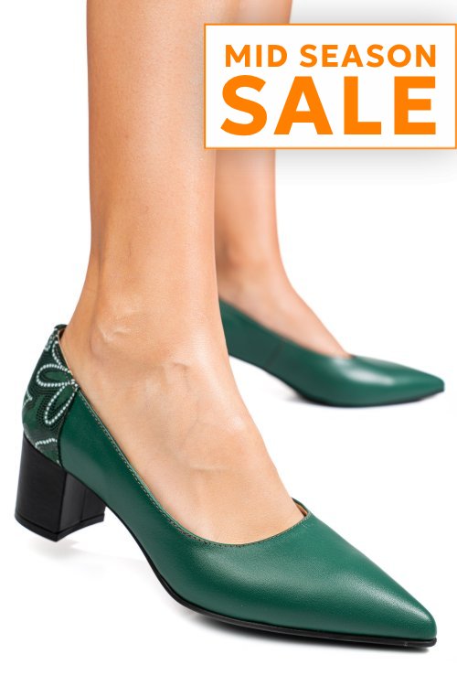 Pantofi verzi piele naturala 5s77602