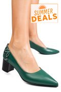 PANTOFI VERZI PIELE NATURALA 5S77602