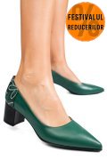 PANTOFI VERZI PIELE NATURALA 5S77602