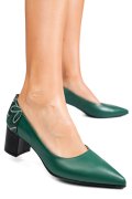 PANTOFI VERZI PIELE NATURALA 5S77602