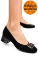 Pantofi negri piele naturala intoarsa 5s77544